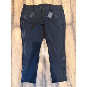 Lane Bryant Size 26 Black Pants W/silver Studs Rayon,Nylon,spandex